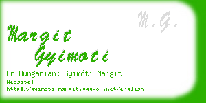 margit gyimoti business card